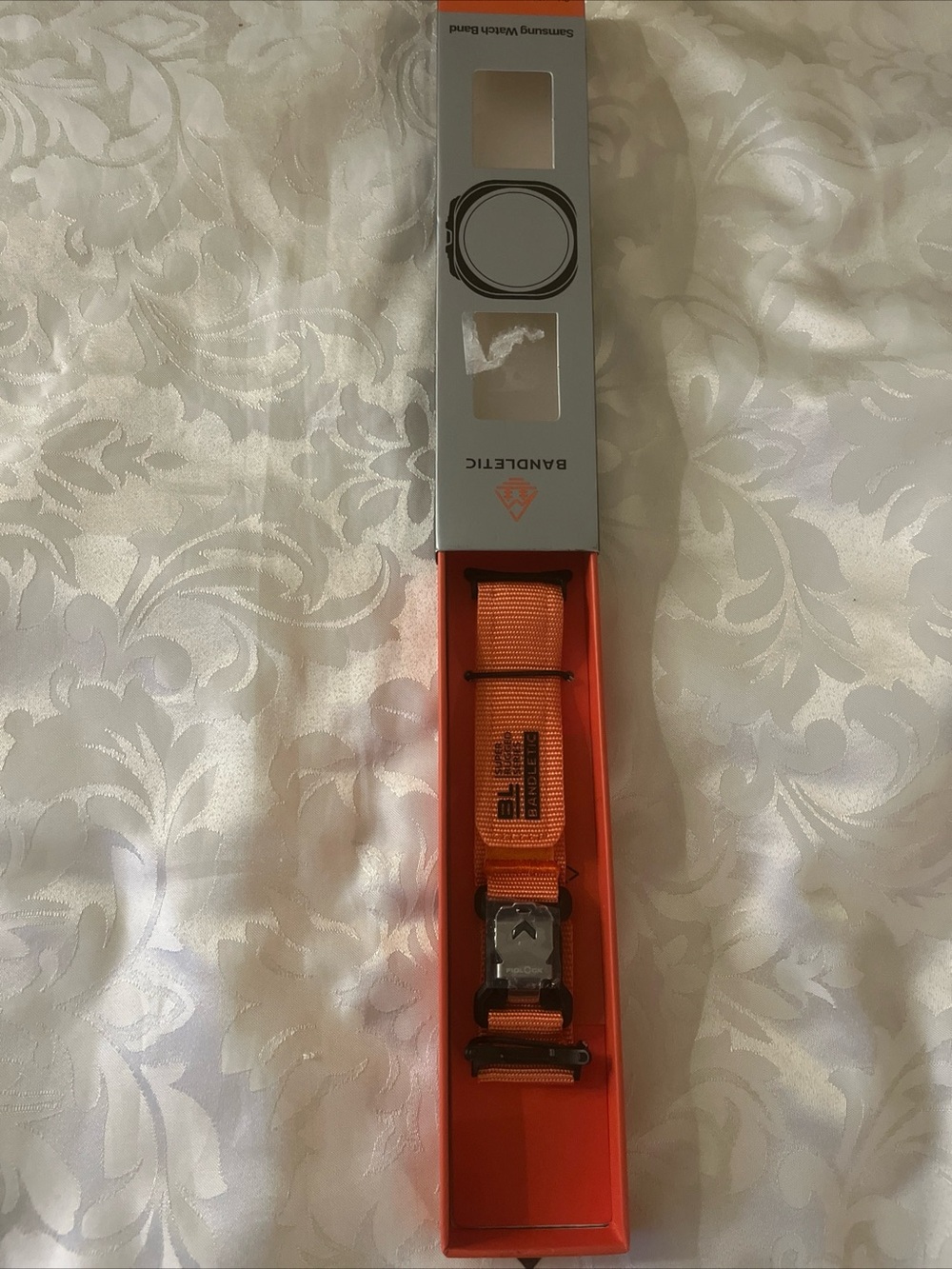 Bandletic Rugged Nylon Watch Band for Samsung Galaxy Watch Ultra 47mm Orange